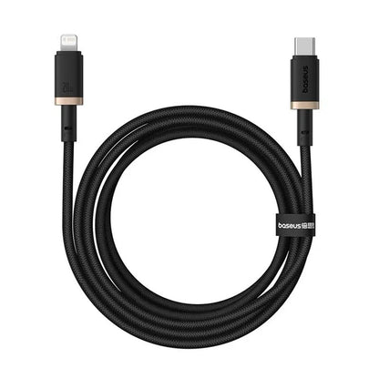USB-C - Lightning Lade- und Datenkabel Baseus Dura Series, 20W, 2m, Gold Schwarz P10377800U01-02