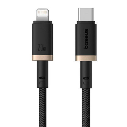 USB-C - Lightning Lade- und Datenkabel Baseus Dura Series, 20W, 2m, Gold Schwarz P10377800U01-02