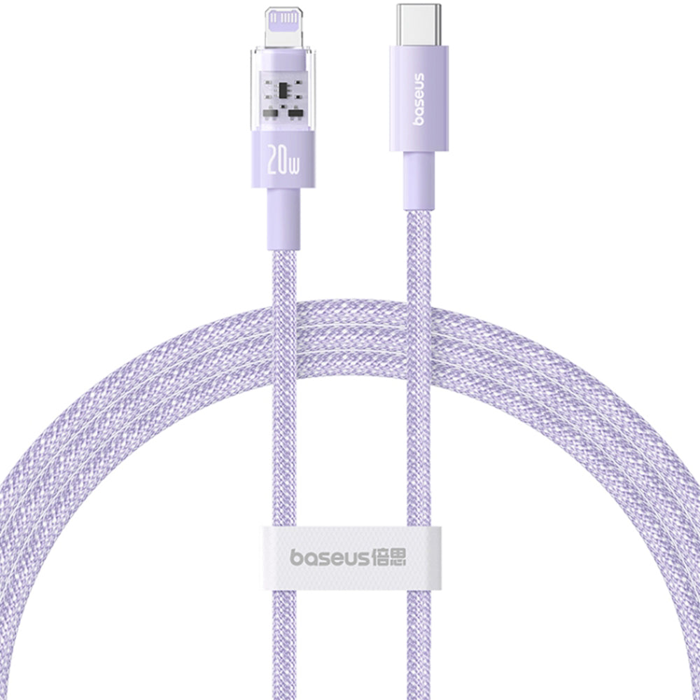 Daten- und Ladekabel USB-C - Lightning Baseus Gem, 20W, 1m, Lila P10373001511-00