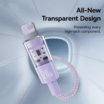 Daten- und Ladekabel USB-C - Lightning Baseus Gem, 20W, 1m, Lila P10373001511-00