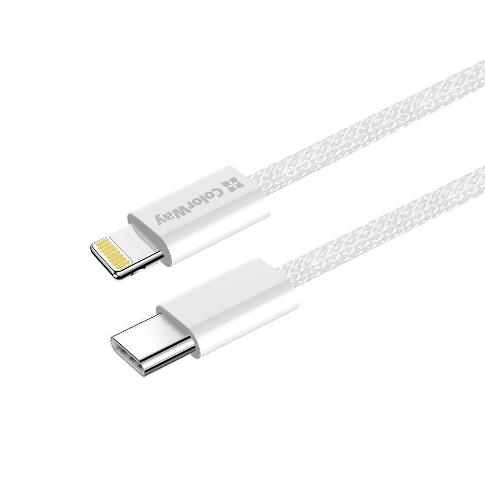 USB-C - Lightning Daten- und Ladekabel ColorWay CW-CBPDCL061, 27W, 1m, Grau