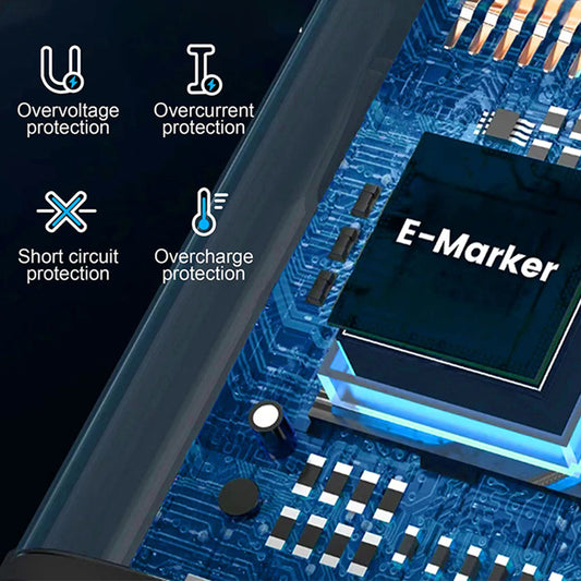 USB-C - Lightning Lade- und Datenkabel Lito LD09CL Display, 36W, 1.2m, Schwarz