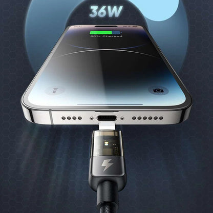 USB-C - Lightning McDodo CA-3160 Auto Power Off Daten- und Ladekabel, 36W, 1,2m, Schwarz