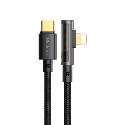 Daten- und Ladekabel USB-C - Lightning McDodo CA-3390 Angled, 36W, 1.2m, Schwarz