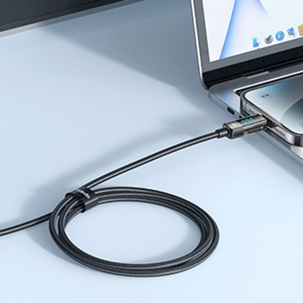 USB-C - Lightning McDodo CA-3600 Daten- und Ladekabel mit Auto Power Off Display, 36W, 1.2m, Schwarz