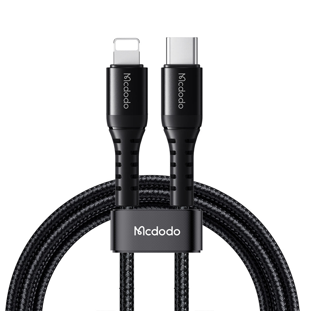 USB-C - Lightning McDodo CA-5631 Daten- und Ladekabel, 36W, 1m, Schwarz