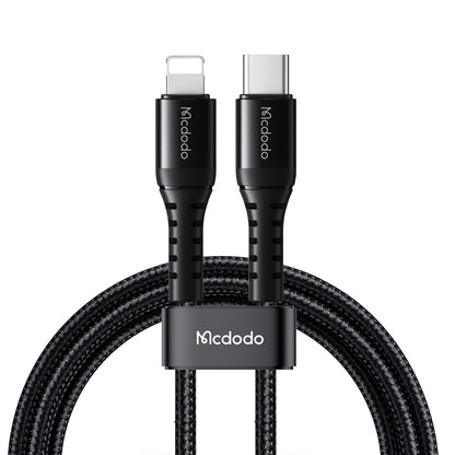 USB-C - Lightning McDodo CA-5631 Daten- und Ladekabel, 36W, 1m, Schwarz