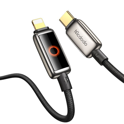 Daten- und Ladekabel USB-C - Lightning McDodo CA-6670 Auto Power Off, 36W, 1.2m, Schwarz
