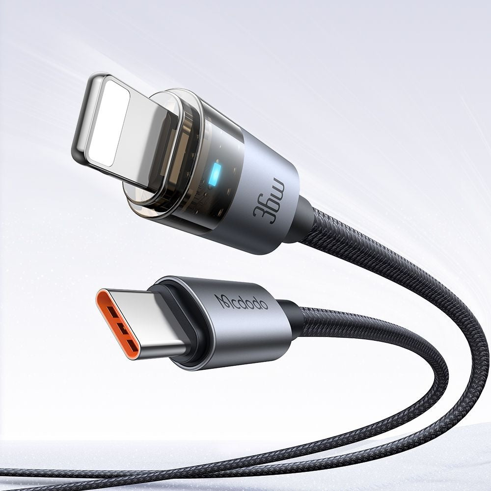 USB-C to Lightning Data and Charging Cable - McDodo CA-6940, 36W, 1.2m, Black