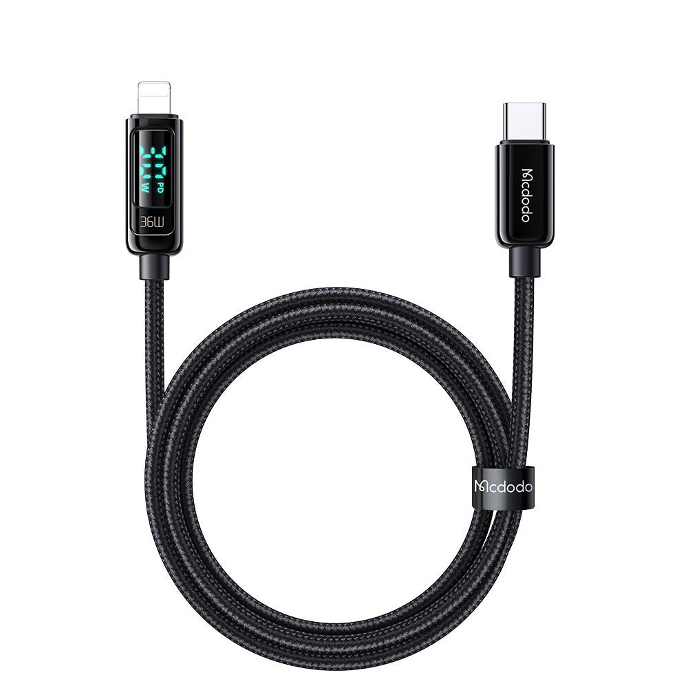 USB-C to Lightning McDodo CA-8810 Data and Charging Cable, 36W, 1.2m, Black