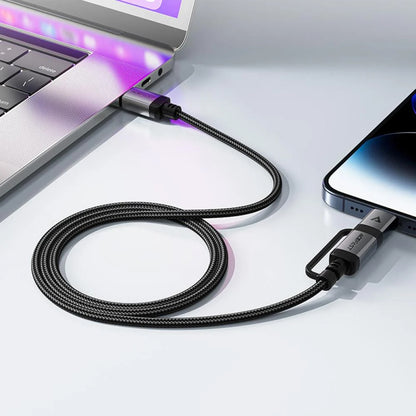 USB-C - Lightning / USB-C Lade- und Datenkabel Acefast C20-01, 60W, 1.2m, Schwarz