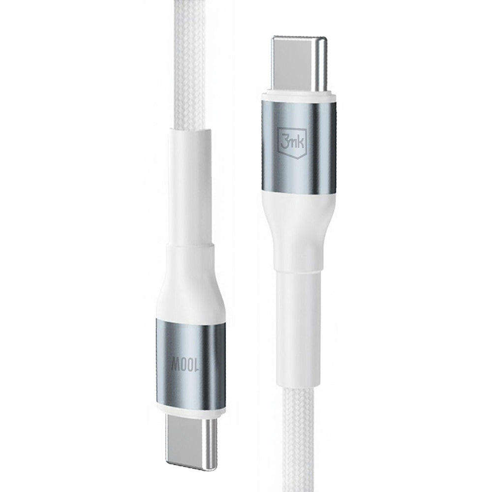 USB-C Daten- und Ladekabel - USB-C 3MK Hyper N, 100W, 2m, Weiß