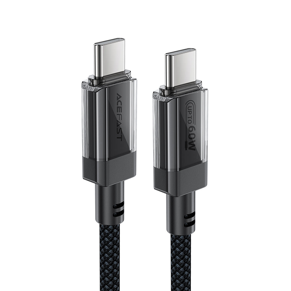 USB-C Data and Charging Cable - USB-C Acefast C12-03, 60W, 1.2m, Black