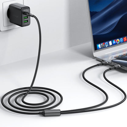 USB-C Daten- und Ladekabel - 2 x USB-C Acefast C22-02, 100W, 1,25m, Schwarz