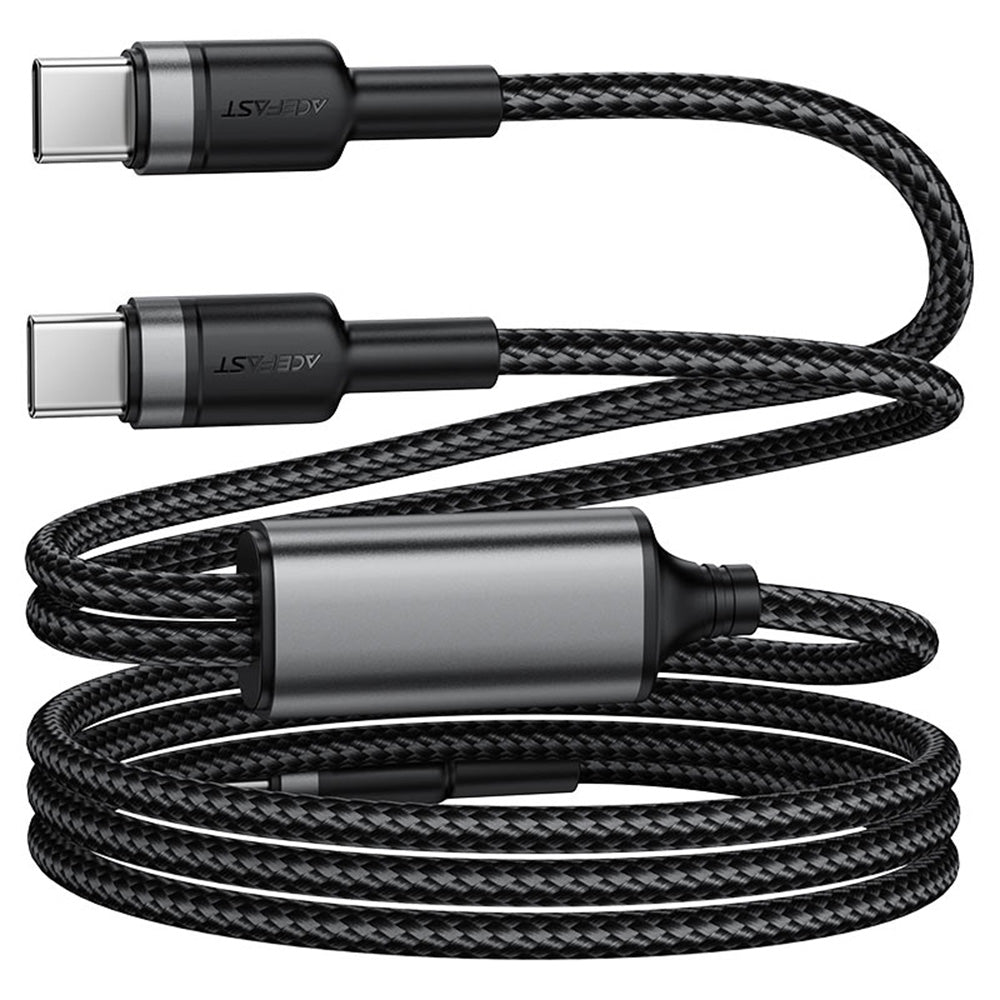 USB-C Daten- und Ladekabel - 2 x USB-C Acefast C22-02, 100W, 1,25m, Schwarz