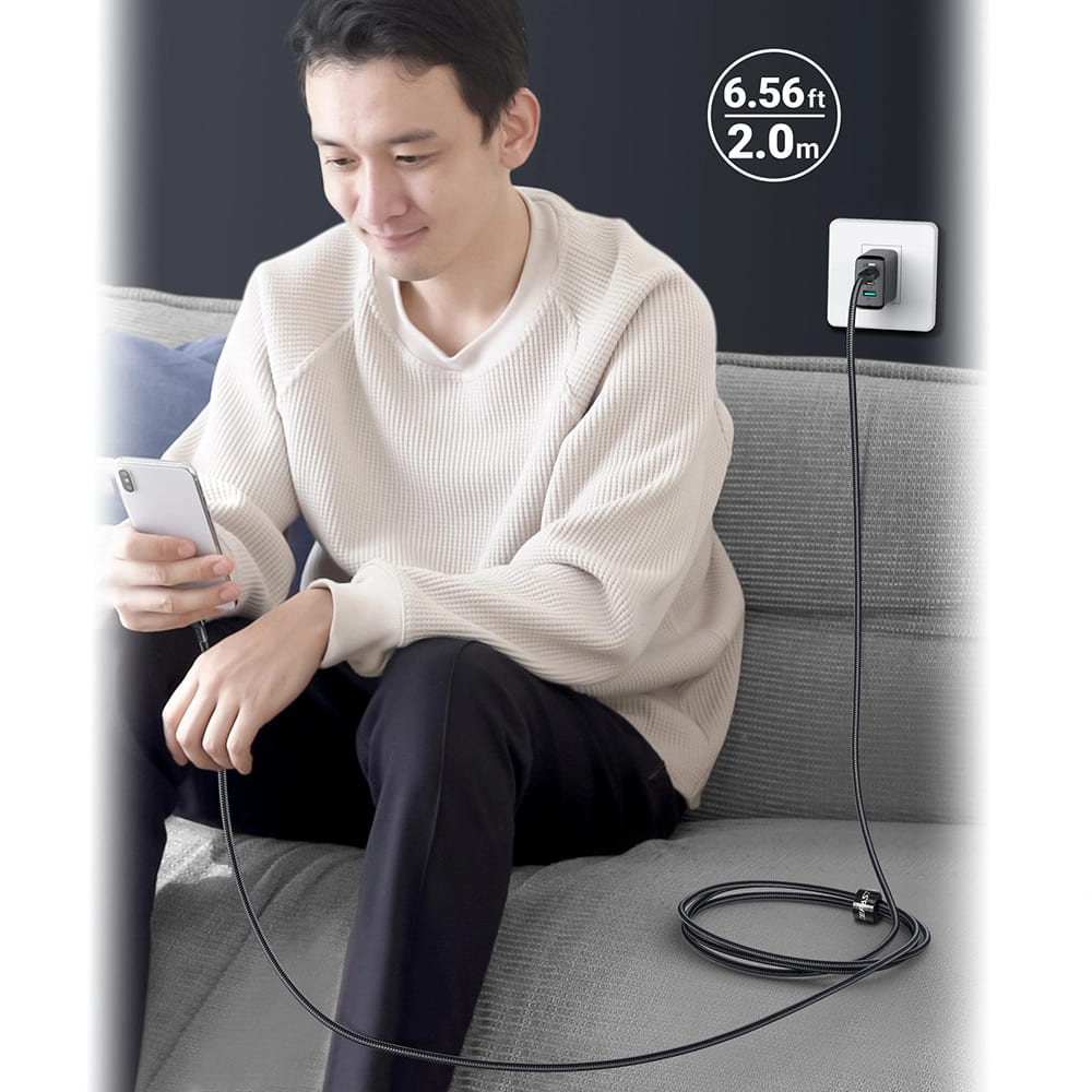 Daten- und Ladekabel USB-C - USB-C Acefast C4-03, 100W, 2m, Schwarz