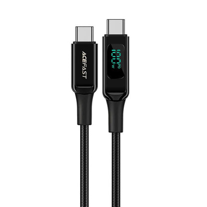 USB-C Data and Charging Cable - USB-C Acefast C6-03 Display, 100W, 2m, Black