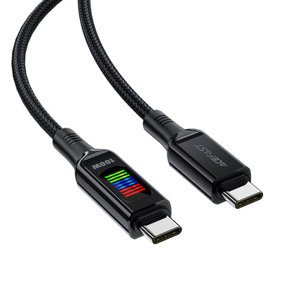 USB-C Daten- und Ladekabel - USB-C Acefast C7-03, 100W, 1,2m, Schwarz