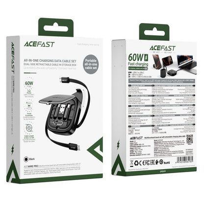 USB-C - USB-C Daten- und Ladekabel Acefast Travel J3, 60W, 0.95m, Schwarz