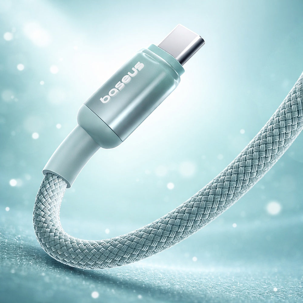 USB-C Daten- und Ladekabel - USB-C Baseus Discolor, 100W, 1m, Blau Grün E0420702
