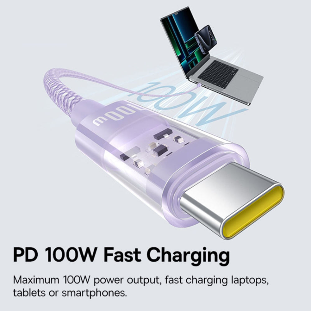 Daten- und Ladekabel USB-C - USB-C Baseus Gem, 100W, 1m, Lila P10373000511-00