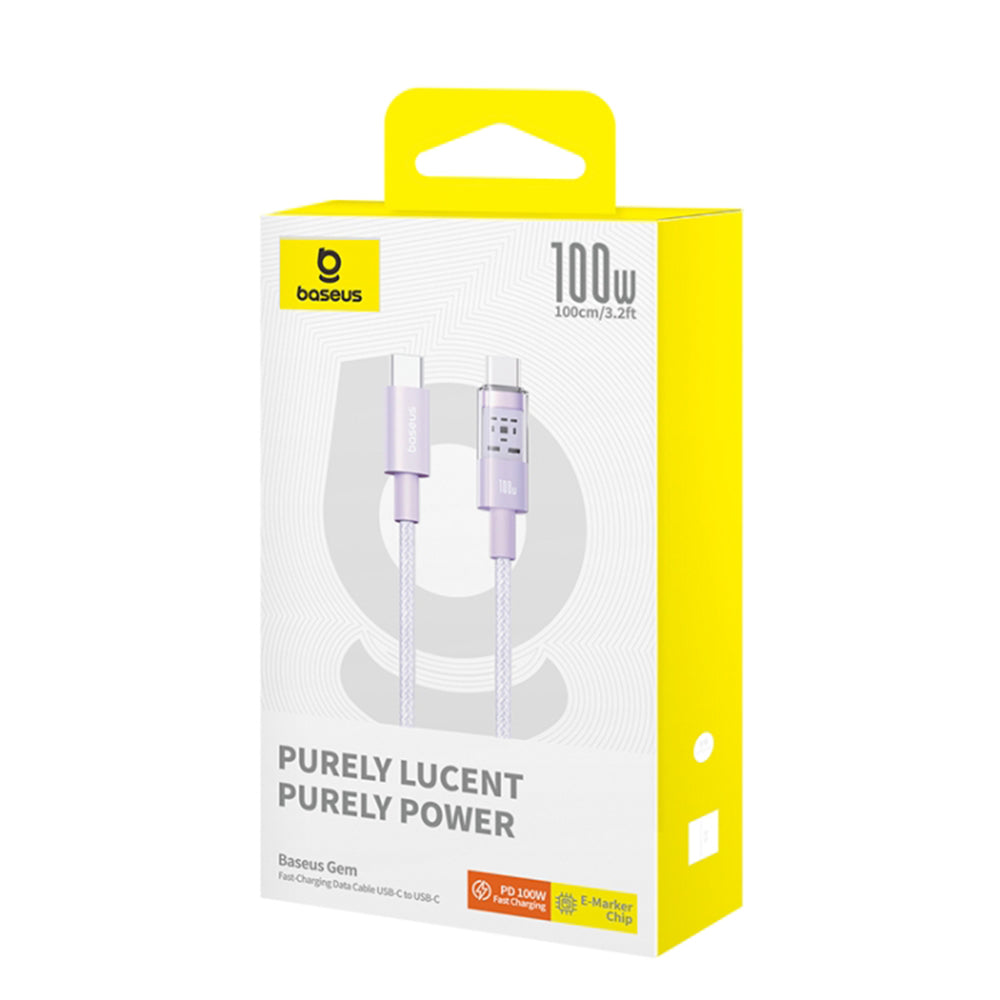 Daten- und Ladekabel USB-C - USB-C Baseus Gem, 100W, 1m, Lila P10373000511-00