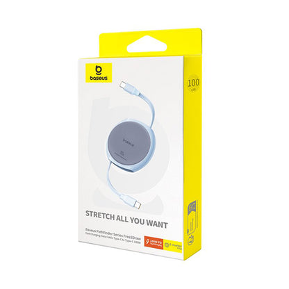 USB-C Daten- und Ladekabel - USB-C Baseus Pathfinder Retractable, 100W, 1m, Blau P10368400311-00