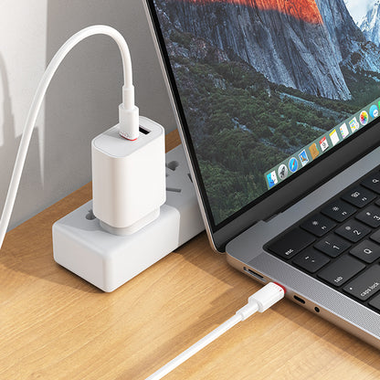 Daten- und Ladekabel USB-C - USB-C Borofone BX110 Beneficio, 60W, 1m, Weiß