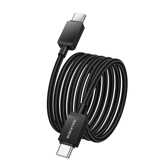 USB-C Data and Charging Cable - USB-C Borofone BX120 Placer, 60W, 1m, Black