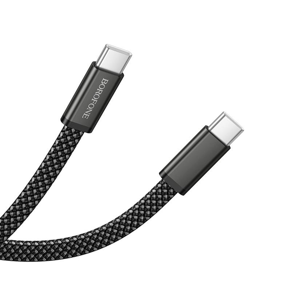 USB-C Daten- und Ladekabel - USB-C Borofone BX124 Peace, 60W, 1m, Schwarz