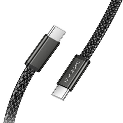 USB-C Daten- und Ladekabel - USB-C Borofone BX124 Peace, 60W, 1m, Schwarz