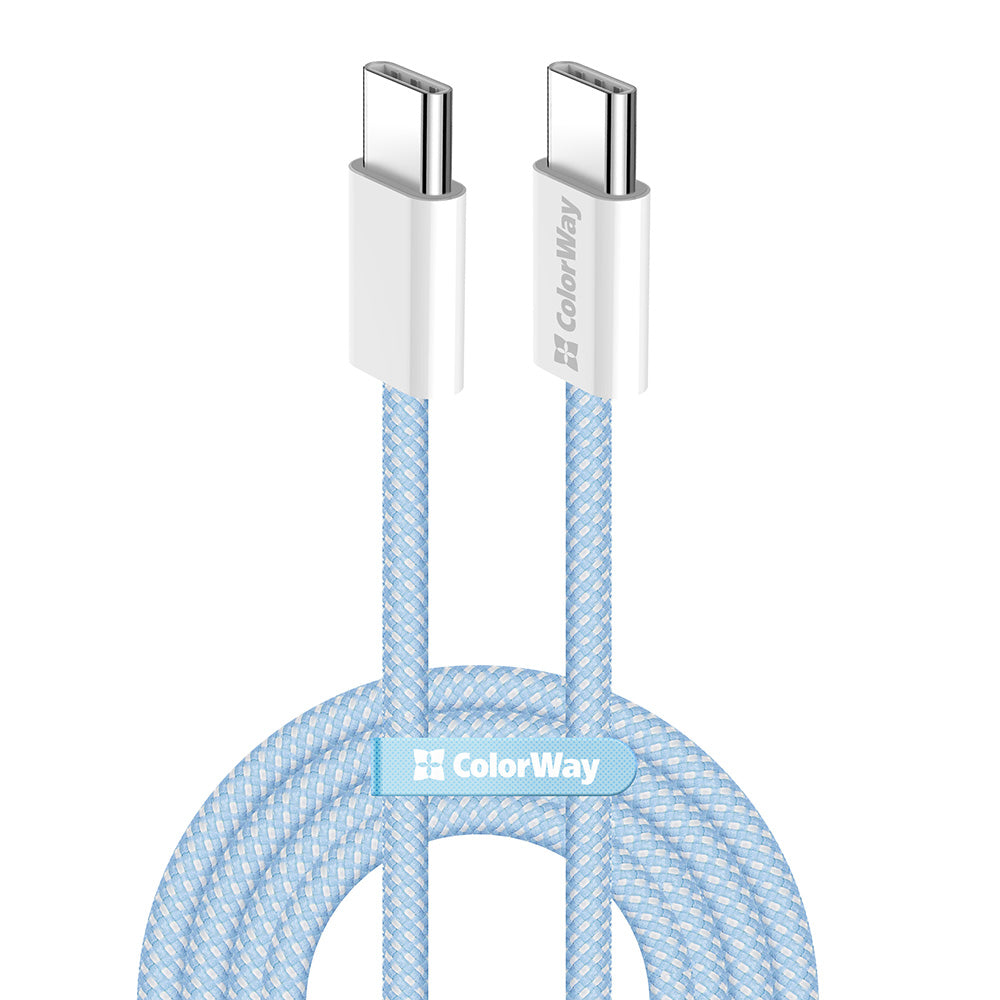 Daten- und Ladekabel USB-C - USB-C ColorWay CW-CBPDCC061, 60W, 1m, Blau