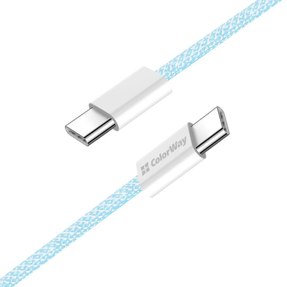 Daten- und Ladekabel USB-C - USB-C ColorWay CW-CBPDCC061, 60W, 1m, Blau