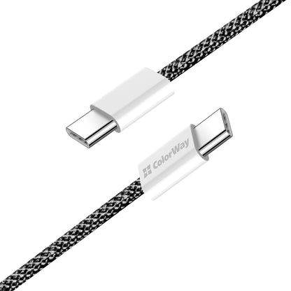 USB-C Daten- und Ladekabel - USB-C ColorWay CW-CBPDCC061, 60W, 1m, Schwarz