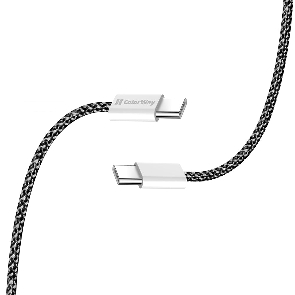 USB-C Daten- und Ladekabel - USB-C ColorWay CW-CBPDCC061, 60W, 1m, Schwarz