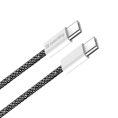 USB-C Daten- und Ladekabel - USB-C ColorWay CW-CBPDCC061, 60W, 1m, Schwarz