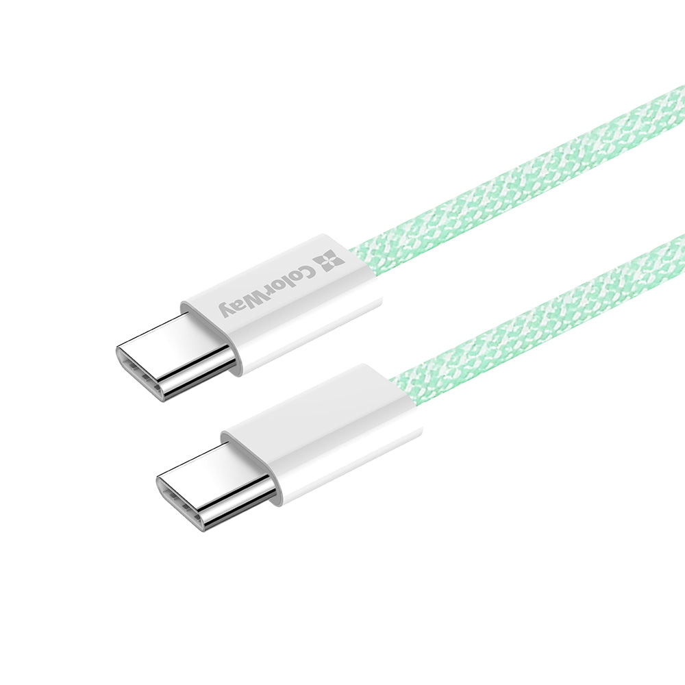 Daten- und Ladekabel USB-C - USB-C ColorWay CW-CBPDCC061, 60W, 1m, Grün