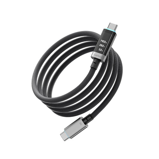 USB-C Daten- und Ladekabel - USB-C Cuktech CTC620P Display, 240W, 2m, Schwarz CCTC620POSBK