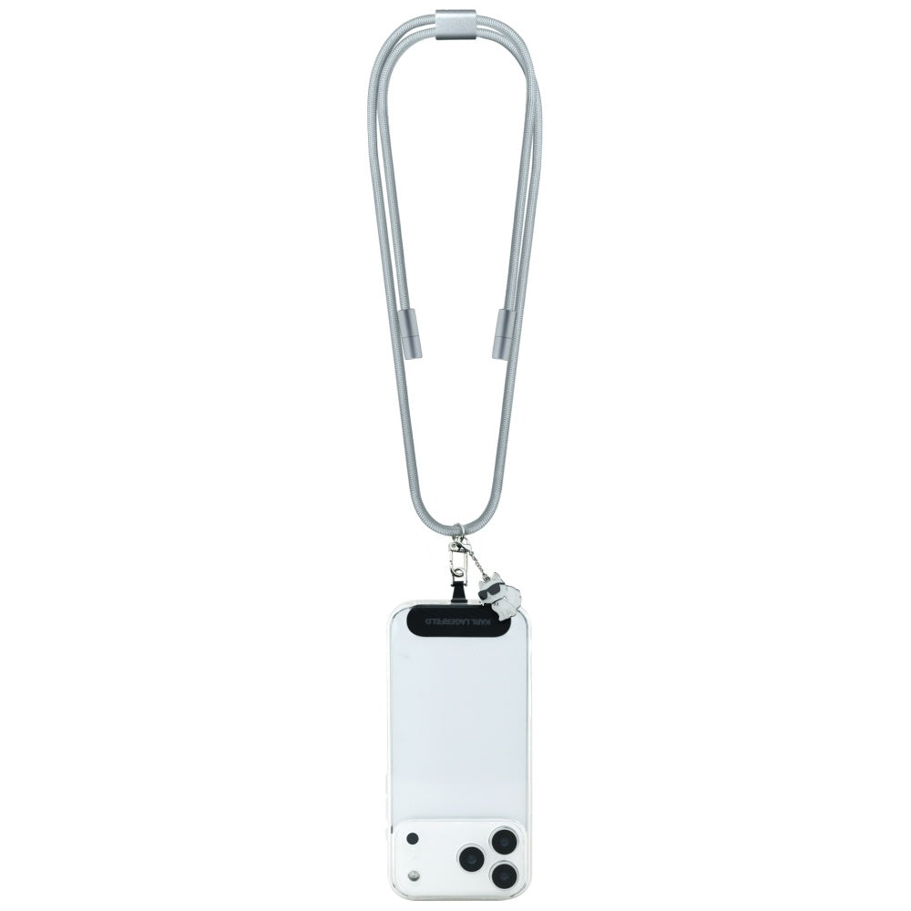 USB-C Daten- und Ladekabel - USB-C Karl Lagerfeld Choupette Charm, 100W, 1,5m, Grau