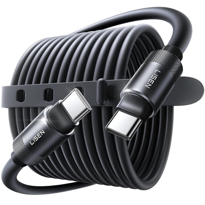 Daten- und Ladekabel USB-C - USB-C Lisen L115, 100W, 3m, Schwarz YL0125040001