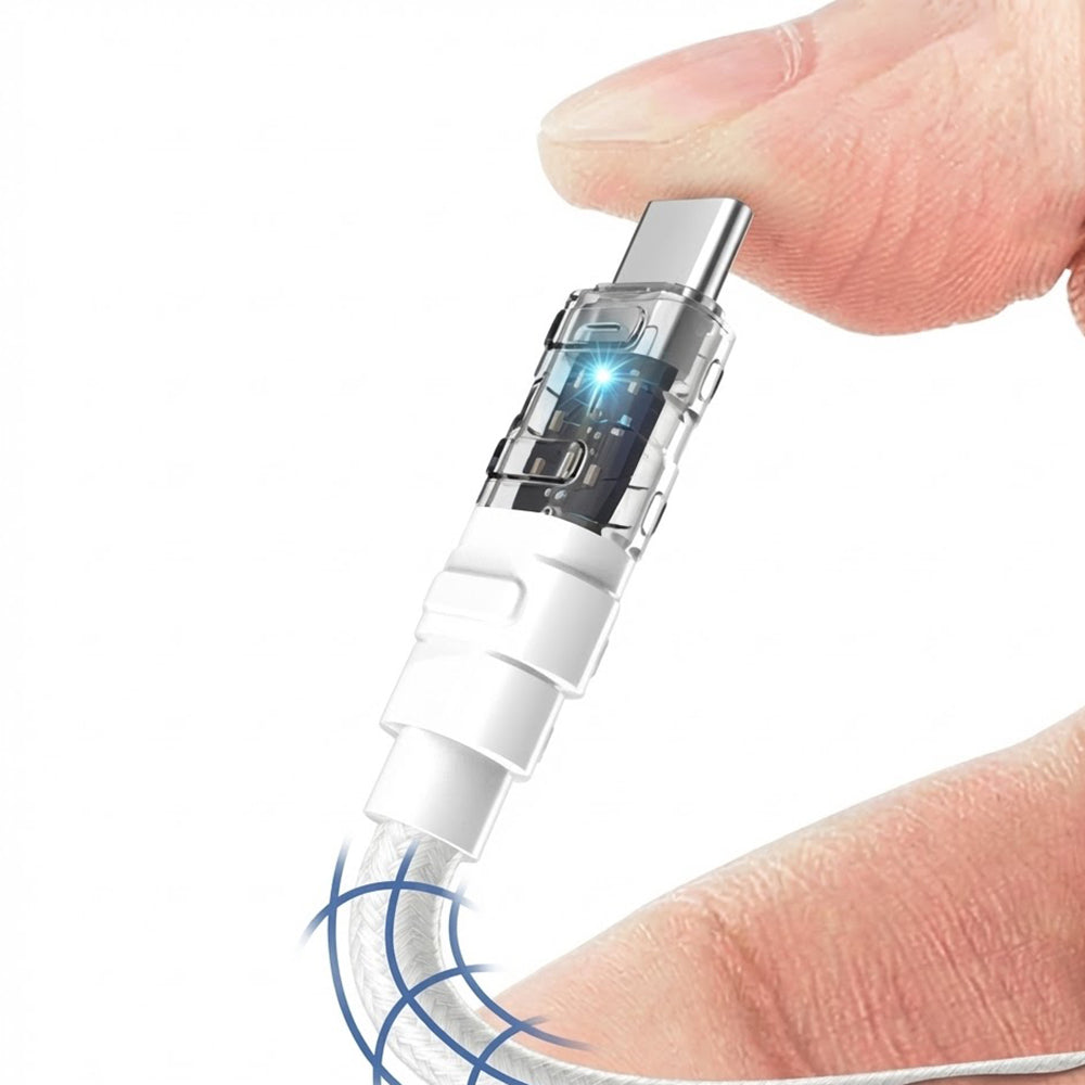 Daten- und Ladekabel USB-C - USB-C Lito LD05, 60W, 1m, Weiß