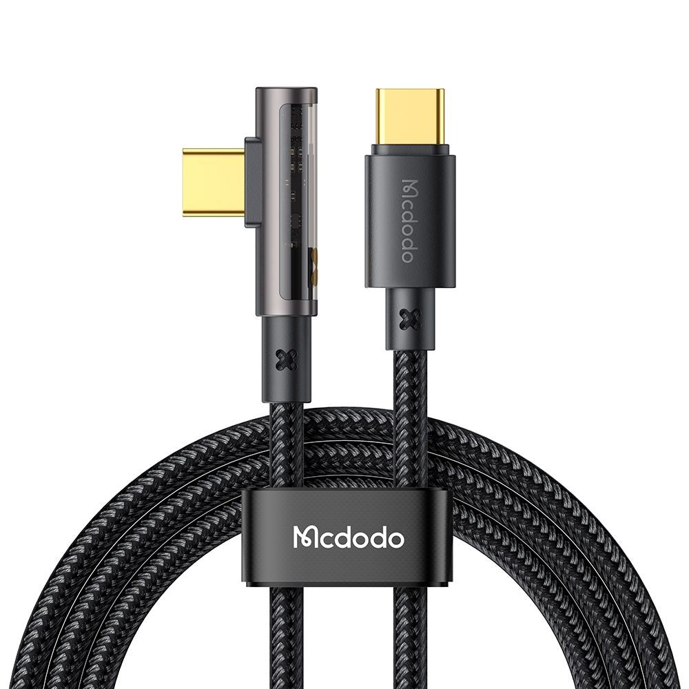 USB-C Daten- und Ladekabel - USB-C McDodo CA-3400 Angled, 100W, 1.2m, Schwarz
