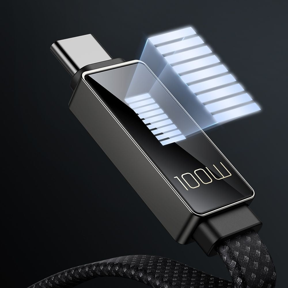 Daten- und Ladekabel USB-C - USB-C McDodo CA-4470 Rythm Display, 100W, 1.2m, Schwarz