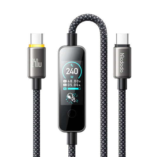 USB-C Daten- und Ladekabel - USB-C McDodo CA-8750 Display, 240W, 1,2m, Schwarz