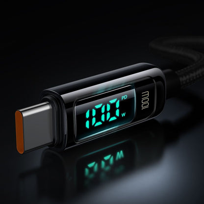 USB-C - USB-C Daten- und Ladekabel McDodo CA-8820 Display, 100W, 1.2m, Schwarz