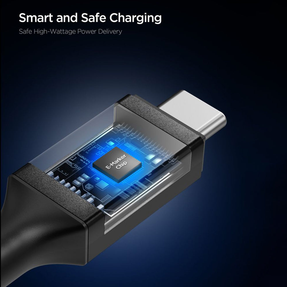 Daten- und Ladekabel USB-C - USB-C Spigen EB10010CC, 100W, 1m, Schwarz