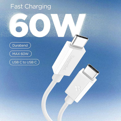 USB-C Daten- und Ladekabel - USB-C Spigen EB6015CC, 60W, 1,5m, Weiß ACA10416