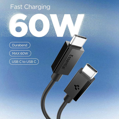 USB-C Daten- und Ladekabel - USB-C Spigen EB6015CC, 60W, 1,5m, Schwarz ACA10417