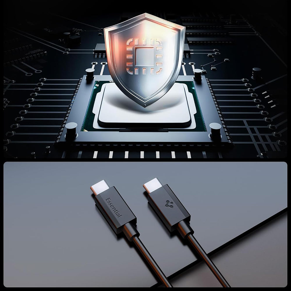 USB-C Daten- und Ladekabel - USB-C Spigen EB6015CC, 60W, 1,5m, Schwarz ACA10417