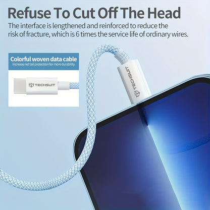 Daten- und Ladekabel USB-C - USB-C Techsuit PCB114D, 60W, 1m, Lila